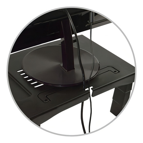 Suporte Para Monitor De Mesa 4 Níveis Reliza Ergodesk Preto
