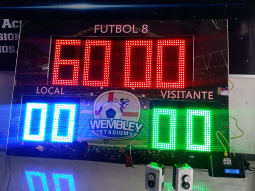 Cronometro Marcador En Led Fùtbol 5 Cancha Sintetica