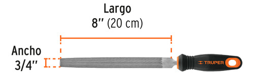 Lima De Media Caña, Bastarda, 8'', Truper 15318