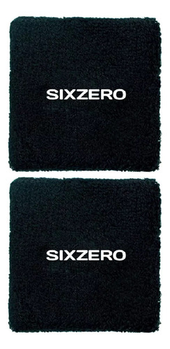 Muñequera Tenis Sixzero Padel Deportiva Algodon Simple Par Color Negro Talle Unico