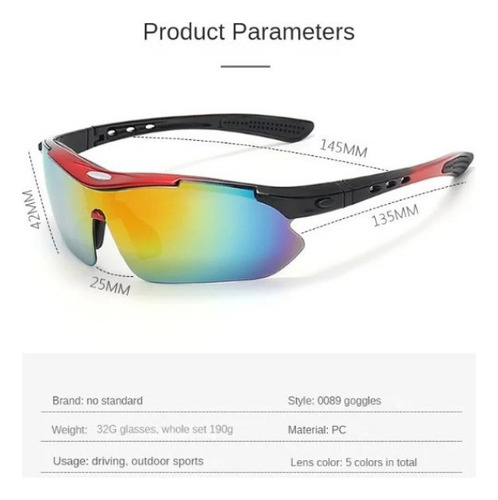 Gafas De Bicicleta Para Ciclismo De Carretera Y Deportes Al