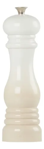 Moedor de sal Le Creuset Meringue de 21 cm, ajustável, na cor branca