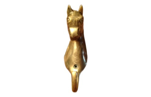 Perchero De Bronce Macizo  Figura Cabeza De Caballo