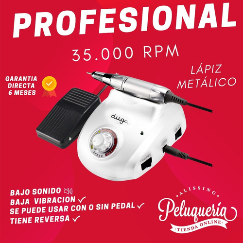 Imagen 3 de 9 de Torno Eléctrico Para Uñas 35.000 Rpm Profesional Duga D5020