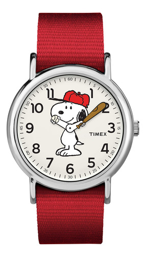 Reloj Timex Weekender Tw2r41400 Peanuts Snoopy, 38 Mm, Unise