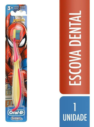 Escova Dental Infantil Macia Spider-Man Oral-B Stages