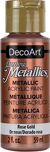 Art Paint - Decoart 2oz Rosgold Deslumbrante Metálico, 2 Oz