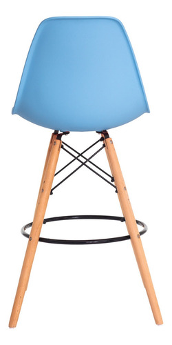 Imagem 4 de 5 de Banqueta Alta Eiffel Eames Preta Base Madeira Várias Cores