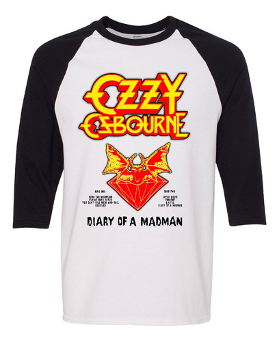 Ozzy Osbourne . Diary Madman . Heavy Metal . Polera . Mucky 