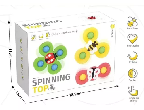 Juguetes Giratorios Spinner Con Ventosas Para Bebés Pack X3 – Saranh Store