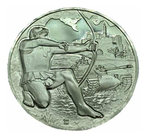 Medalla Plata Conmemorando La Guerra De 6 Dias Israel 24.8 G