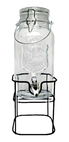 Dispensador Bebidas Vitrolero Vidrio Mason Jar Agua Vintage