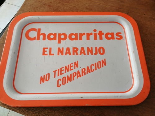 Charola Antigua De Refresco Chaparritas El Naranjo
