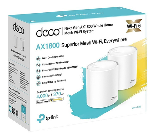 Deco X20 2pack Sistema Wi-fi 6 Mesh Para Toda La Casa Ax1800