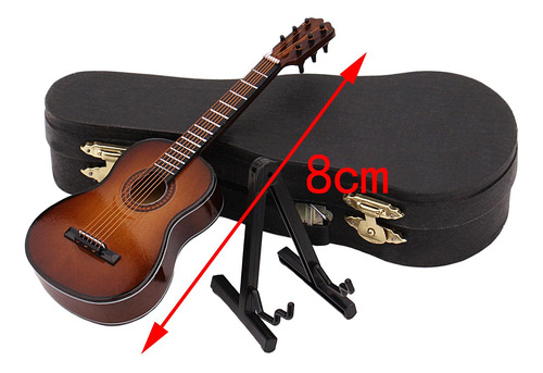 2x Modelo De Guitarra De Juguete Con Soporte Y Estuche,