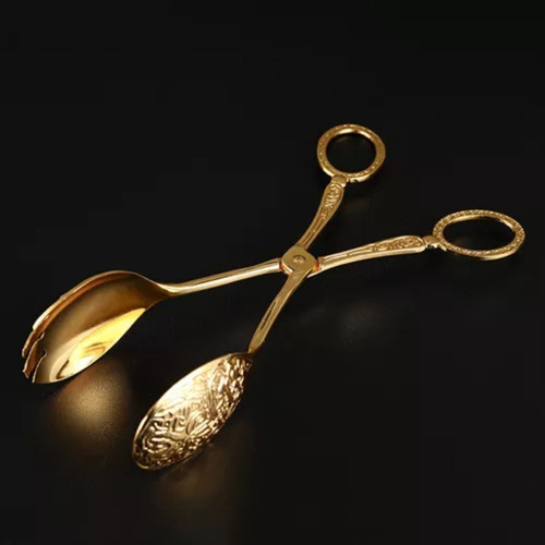 Pegador De Pão Tenazes De Metal Para Cozinha Dourado
