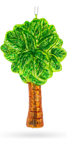 Coco De Coco Tropical Adornamiento De Navidad De Vidrio Sopl