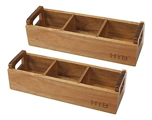 Caja Pequeña De Madera Para Bolsas De Té, 2 Unidades De , 3 