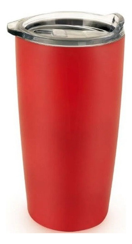 Copo Termico De Cerveja Inox Red Com Tampa 590ml Mimo Cor Vermelho