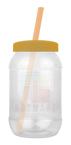 Imagen 10 de 10 de Mason Jar,bules,dulcero 500ml Tapa Popote 40 Piezas Lisas