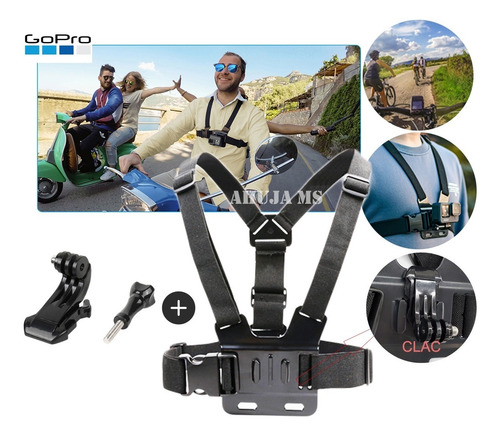 Imagen 1 de 5 de Gopro Arnes Para Pecho Pechera Chesty Goprofácil De Instalar