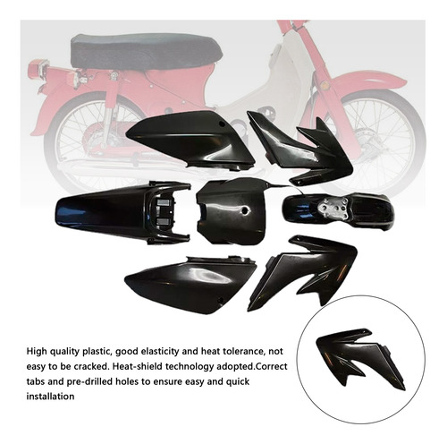 Kit De Carenado Fender Para Moto De Cross Honda Crf70, Color