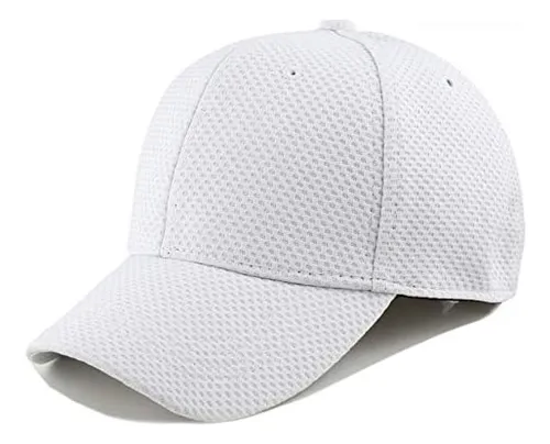 Gorra Ajustada De 6 Paneles De Malla Elástica Con Visera Cur