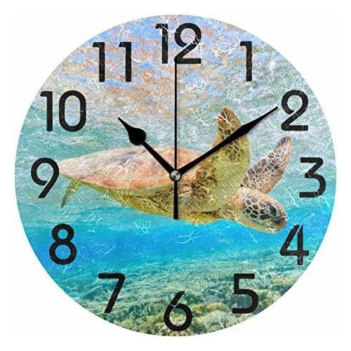 Naanle Chic 3d Reloj Subacuático De Pared Redondo Con Esta