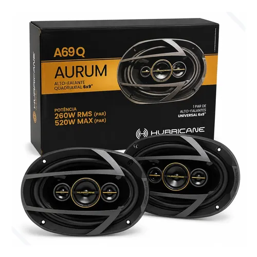 Par Alto Falante Hurricane Aurum A69q 6x9 Pol 260w Rms 4ohms