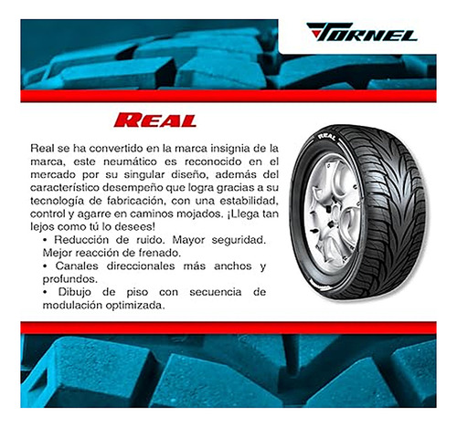 Llantas Tornel Real195/60r15 Pack 2 Pzas Fiesta City Acoord V