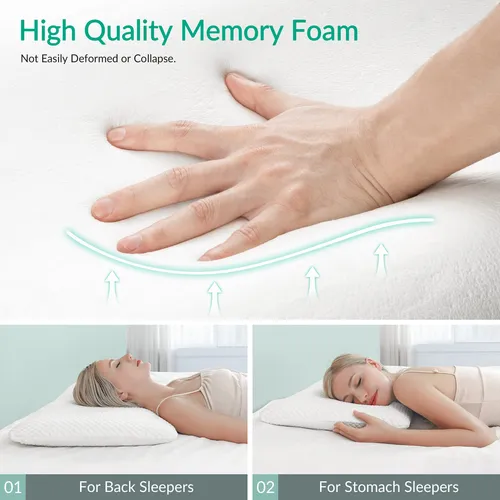 Am Aeromax Almohada De Espuma Viscoelastica Hiperdelgada De