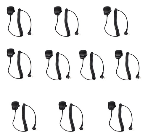 10 Piezas Altavoz Micrófono Ptt 3.5 Mm Para Motorola