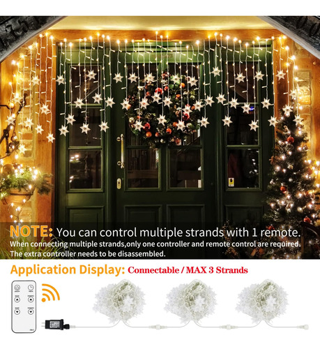 Luces De Carámbrago De Copos De Nieve De Navidad - Led De 40
