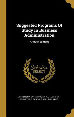Libro Suggested Programs Of Study In Business Administrat...