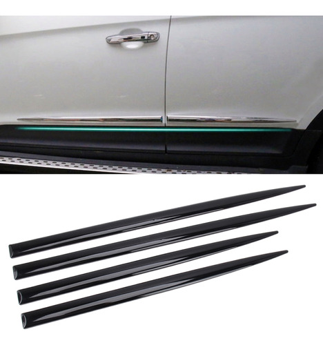 4 Pcs Car Door Side Edge Metal Anti-scratch Strip Sticker