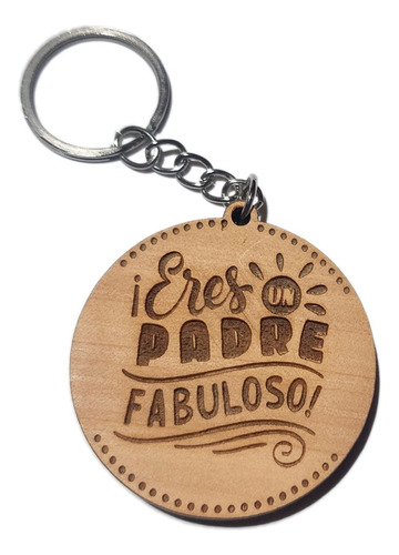 Llavero Madera, Día Del Padre, Regalo, Personalizado