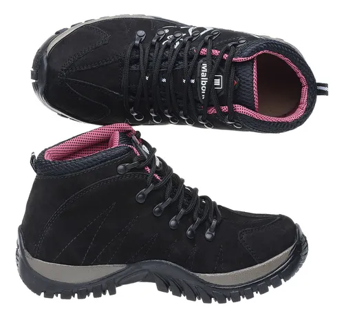 Coturno adventure feminino malbork em couro nobuck sales