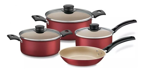 Imagen 2 de 4 de Juego Bateria Sarten+2 Cacerolas+olla Tramontina + Cubiertos