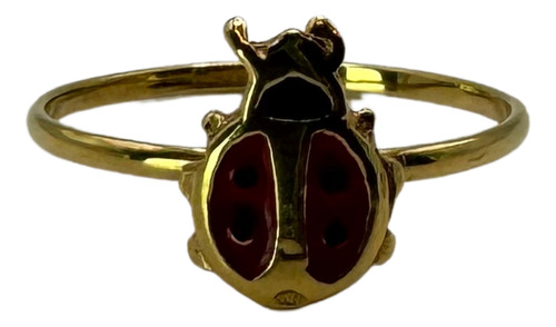 Anillo De Oro 18k Mujer Vaquita De San Antonio 1,1 G Glamdvt Amarillo 12