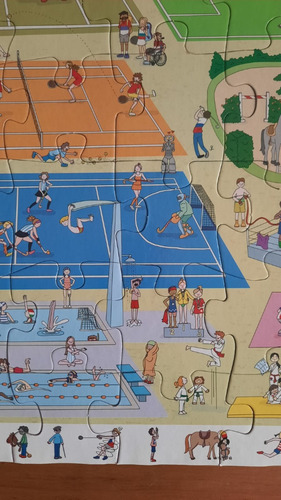 Imagen 5 de 10 de Rompecabezas Piso Puzzle Olimpiadas 70 Piezas Infantil Niños