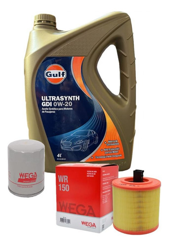 Aceite Gulf Ultrasynth 0w20 + Filtros Chevrolet Cruze 1.4 T