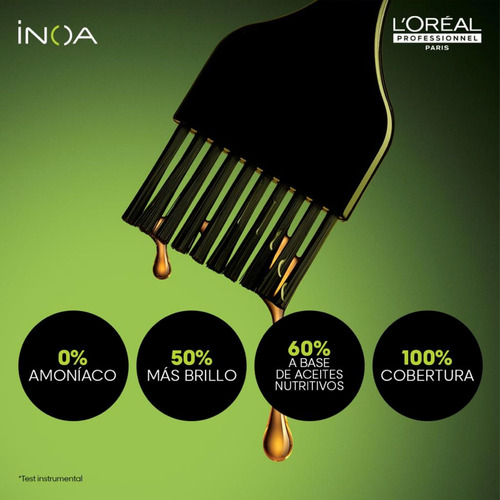 Tinte Inoa Loreal Sin Amoniaco 60gr 4.15 Paquete 2 Piezas 4.15
