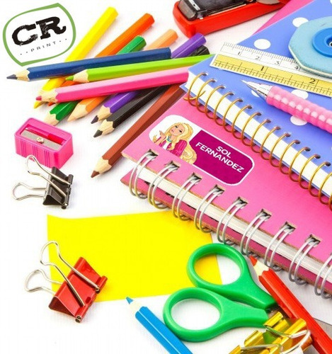 Etiquetas Personalizada Ropa Utiles Escolares Nombre Combo H