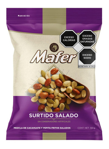 Cacahuate Mafer Surtido Salado 120g