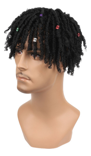 Dreadlocks Masculinos Bloqueados Cabelo Castanho Sintético