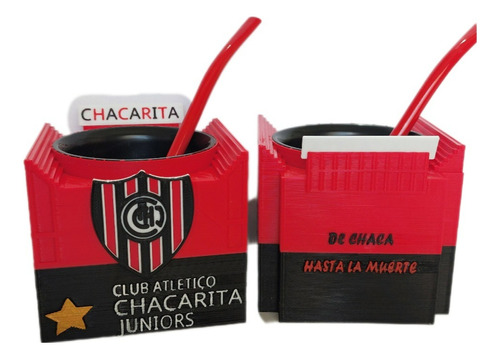 Mate De Chacarita Juniors, El Templo Del Funebrero Fútbol 3d