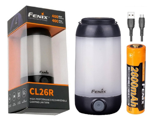 Farol Led Fenix Cl26r 400 Lumens Recargable Usb + Bateria