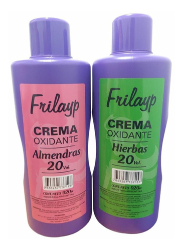 Crema Oxidante Almendras - Hierbas Frilayp X 20 Vol X920ml.