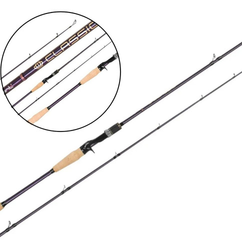 Vara Saint New Classic P/ Carretilha 2,10m 50lbs 2 Partes Cor Vinho