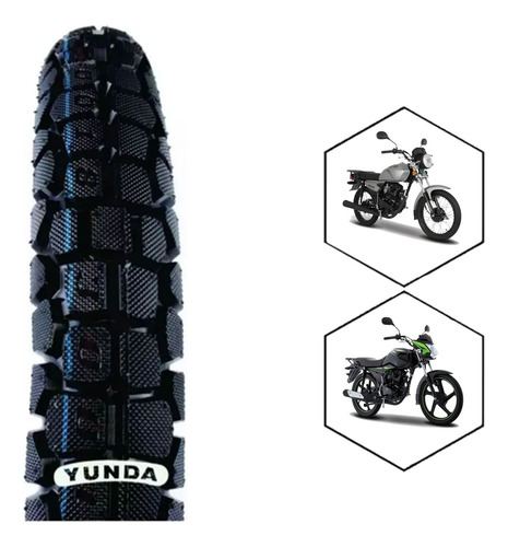 Llanta Moto De Trabajo 3.00-18 Premium Reforzada Tubeless Zt